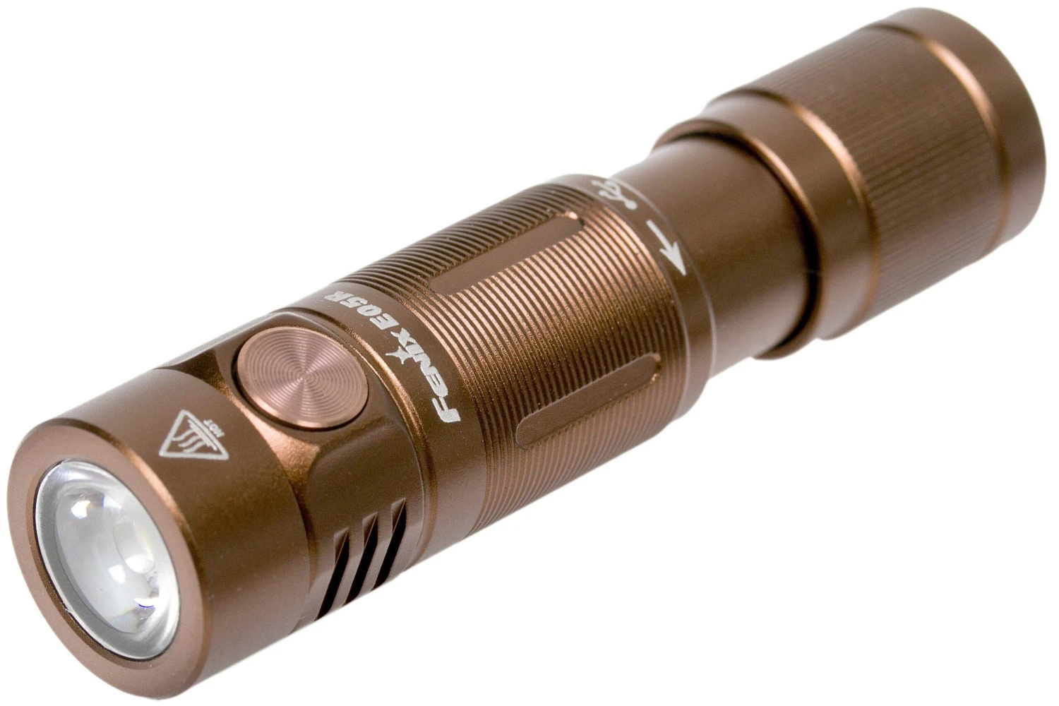 Fenix E05R Aufladbare Schlüsselbundlampe, Braun 3 Fenix E05R Aufladbare Schlüsselbundlampe, Braun