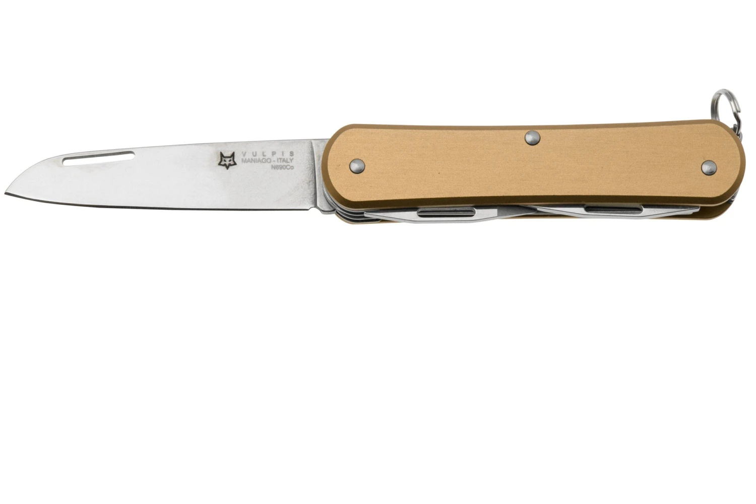 Fox Vulpis KA-VP130-S4BR, 4 Tools, Aluminium Bronze, Taschenmesser, Knivesandtools Exclusive 3 Fox Vulpis KA-VP130-S4BR, 4 Tools, Aluminium Bronze, Taschenmesser, Knivesandtools Exclusive