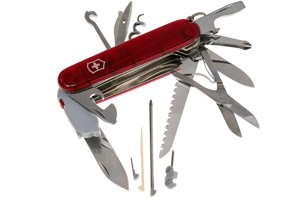 Victorinox Huntsman Lite, Schweizer Taschenmesser, Transparent Rot 3 Victorinox Huntsman Lite, Schweizer Taschenmesser, Transparent Rot