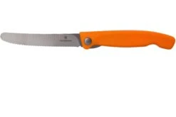 Victorinox SwissClassic 6.7836.F9B Faltbares Gemüsemesser Mit Wellenschliff, Orange